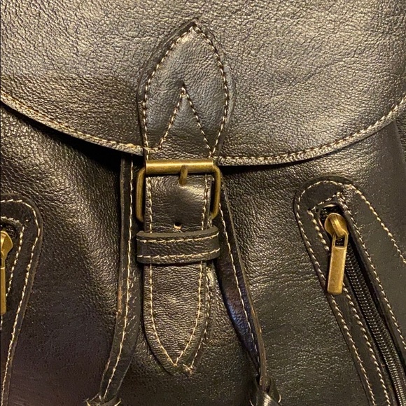 Moroccan Leather Journey Backpack - Picture 2 of 14